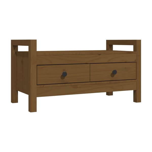 vidaXL Banc d'entrée Marron miel 80x40x43 cm Bois de pin massif