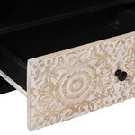 vidaXL Meuble TV Blanc 80 x 33 5 x 46 cm Bois de mangue massif