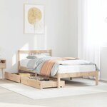 vidaXL Cadre de lit sans matelas 90x190 cm bois de pin massif