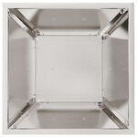 vidaXL Jardinières pilier 2 Pièces avec bol 35x35x73 cm en acier inoxydable.