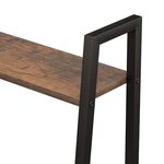 vidaXL Étagère sur pied 5 niveaux Marron foncé et noir 56x35x174 cm