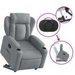 vidaXL Fauteuil inclinable Gris clair Tissu