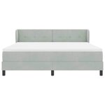 vidaXL Lit à ressorts avec matelas Gris clair 180 x 200 cm Velours