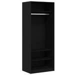 vidaXL Armoire en Chêne Noir 80 x 50 x 200 cm - Bois solide