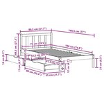 vidaXL Cadre de lit sans matelas 75x190 cm bois de pin massif