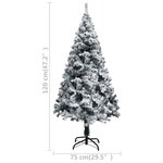 vidaXL Sapin de Noël artificiel avec neige floquée vert 120 cm PVC