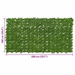 vidaXL Écran de balcon avec feuilles Vert et jaune 200 x 100 cm