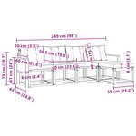 vidaXL Ensemble de canapés d'extérieur 5 pc Naturel et gris clair