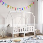 vidaXL Cadre de lit d'enfants forme de maison sans matelas pin