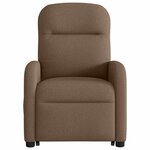 vidaXL Fauteuil inclinable électrique marron tissu