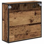 vidaXL Étagère Murale avec étagère Bois ancien 65 x 20 x 60 cm