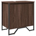 vidaXL Armoire lavabo de salle de bain chêne marron 60x35x60 cm