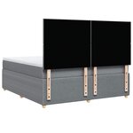 vidaXL Sommier à lattes de lit avec matelas Gris clair 180x200cm Tissu