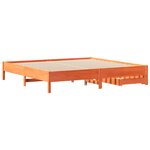 vidaXL Cadre de lit sans matelas cire marron 180x200cm bois pin massif