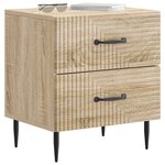 vidaXL Cabinet de chevet 2 Pièces Chêne Sonoma 43 x 34 5 x 47 5 cm