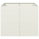 vidaXL Jardinière blanc 100x100x80 cm acier