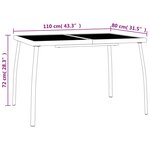 vidaXL Ensemble à manger de jardin 5 Pièces anthracite acier