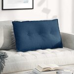 vidaXL Coussin de Dos Bleu 80 x 19 x 50 cm tissu