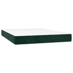 vidaXL Sommier à lattes de lit avec matelas LED Vert foncé 140x200 cm