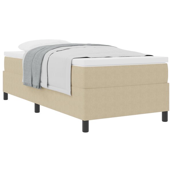 vidaXL Lit avec sommier et matelas Vert clair Gris 100x200 cm Tissu en velours côtelé