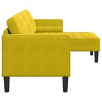 vidaXL Ensemble de Canapés Jaune 173 x 131 x 67 cm Velours