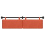 vidaXL Tête de lit suspendue Rouge orange Tissu en velours côtelé