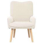 vidaXL Fauteuil relaxant Crème 63 x 67 x 94 cm tissu