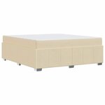 vidaXL Cadre de lit avec matelas Crème 180 x 200 cm tissu