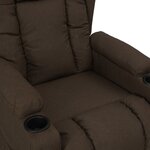 vidaXL Fauteuil inclinable Marron foncé Tissu