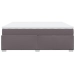 vidaXL Sommier à lattes de lit avec matelas Gris 200x200 cm Similicuir