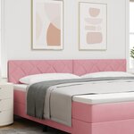 vidaXL Tête de lit LED style blocs diamant rose 200 cm