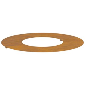 vidaXL adapté pour anneau d'arbre plat Marron Ø30 / 60 cm Acier Corten