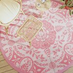 vidaXL Tapis d'extérieur rose Ø200 cm PP