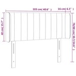 vidaXL Tête de lit à LED Vert foncé 103x16x78/88 cm Velours