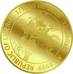Pièce de monnaie en Or 12 Dollars g 0.031 (1/1000 oz) Millésime 2026 GUAN YU 1/1000 (PRÉCOMMANDE)