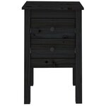vidaXL Table de chevet Noir 40x35x61 5 cm Bois de pin massif