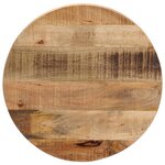 vidaXL Dessus de table Ø 60x1 5 cm rond bois massif de manguier brut
