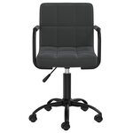 vidaXL Chaises pivotantes à manger lot de 4 noir velours