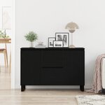 Buffet vidaXL Chêne Noir 104x35x70 cm Bois reconstitué