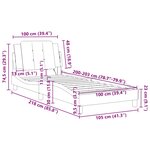 vidaXL Cadre de lit sans matelas Zadar noir 100x203 cm similicuir