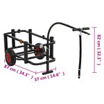 vidaXL Chariot de pêche noir acier