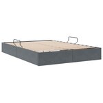 vidaXL Cadre de lit ottoman Gris foncé 140 x 200 cm Velours