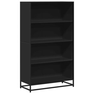 vidaXL Bibliothèque noir 80 5x35x139 cm bois d'ingénierie