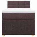 vidaXL Sommier à lattes de lit avec matelas Marron foncé 90x190 cm