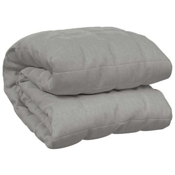 vidaXL Couverture lestée Gris 137x200 cm 10 kg Tissu