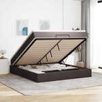 VidaXL Cadre de lit ottoman avec matelas marron foncé 160x200 cm tissu