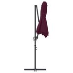 vidaXL Parasol cantilever de jardin Rouge bordeaux 372 x 198 x 243 cm