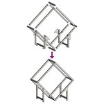vidaXL Portant de bois chauffage blanc 50x25x50 cm