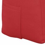 vidaXL Coussin de Dos Rouge 140 x 24 x 50 cm tissu