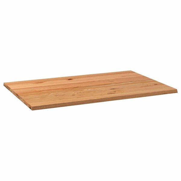 vidaXL Dessus de table marron clair bois chêne massif rectangulaire
